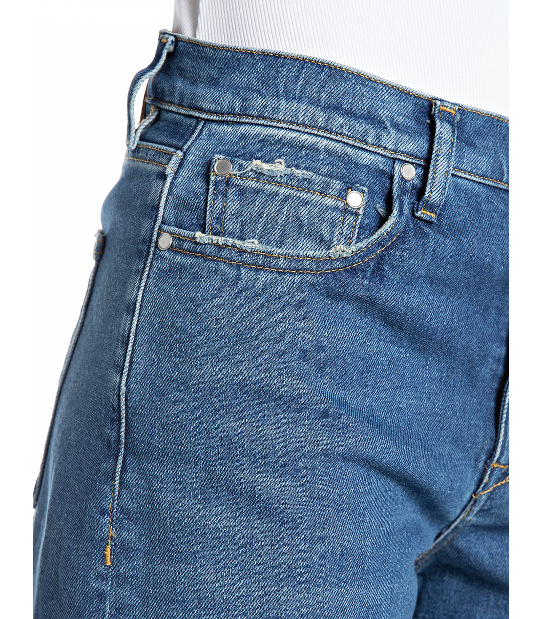 ワイドレッグAMELYE コンフォートストレッチブルーデニム 詳細画像 ブルー 7